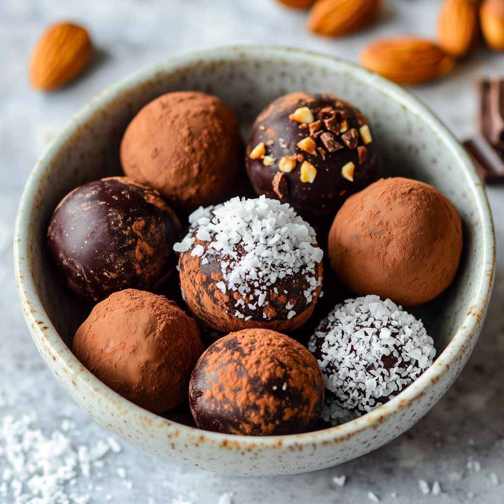 Easy Cocoa Date Truffles