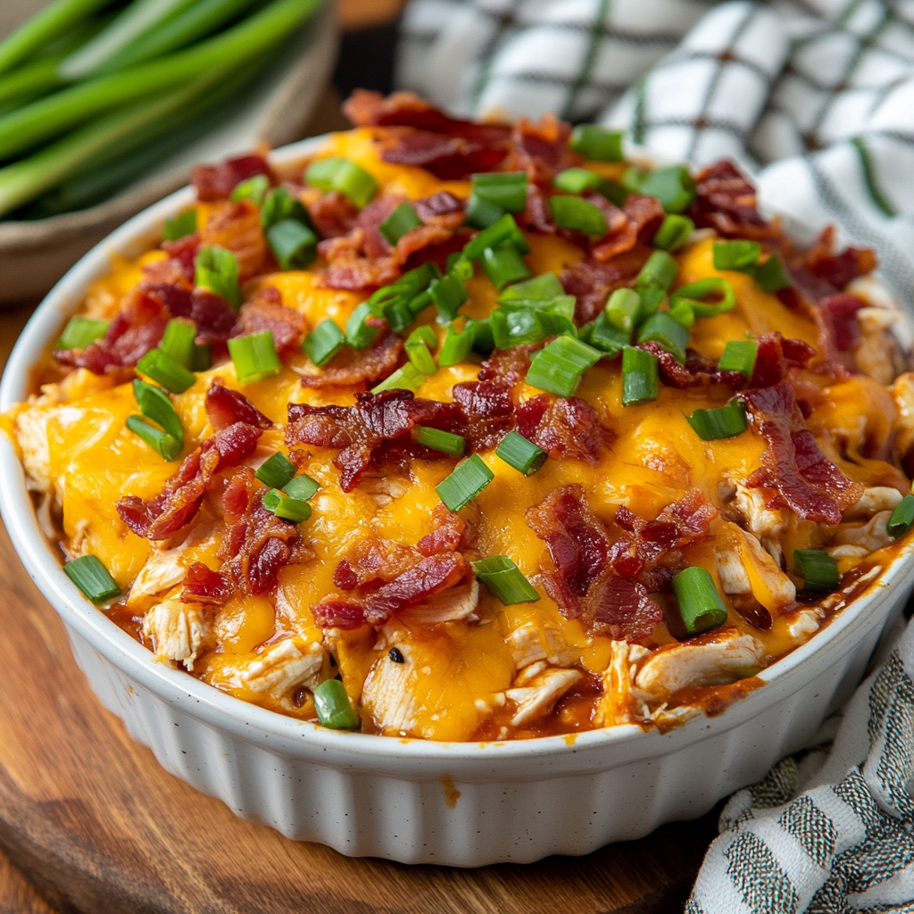 Keto BBQ Chicken Casserole