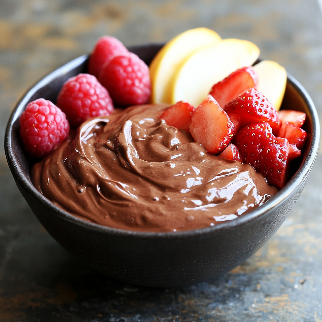 High Protein Chocolate Fruit Dip