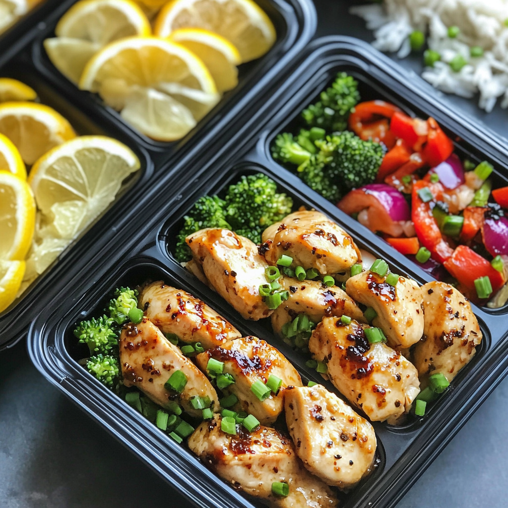 High Protein Honey Lemon Chicken Meal Prep