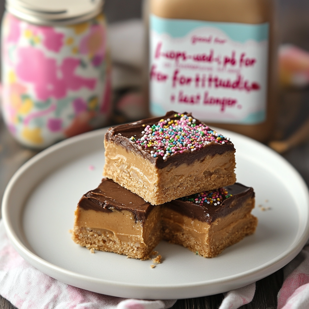 Keto Iced Peanut Butter Bars