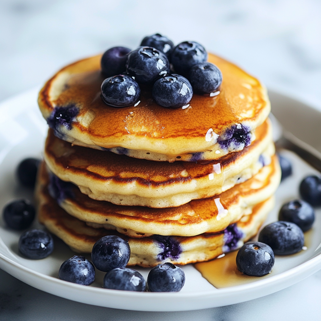 High-Protein Blueberry Pancakes