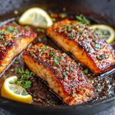 Crispy Honey Garlic Salmon : Quick 30-Minute Dinner Recipe